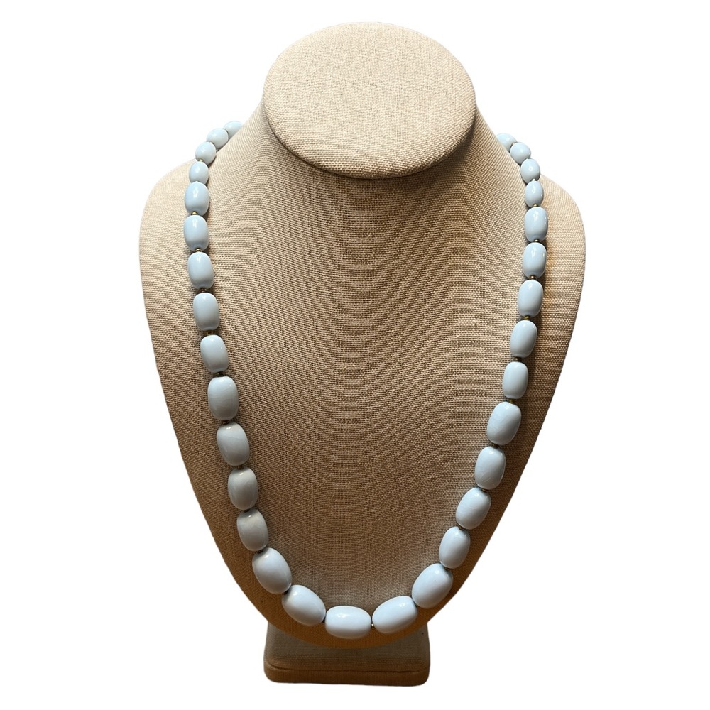 Vintage Soft Blue Beaded Necklace